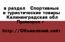  в раздел : Спортивные и туристические товары . Калининградская обл.,Приморск г.